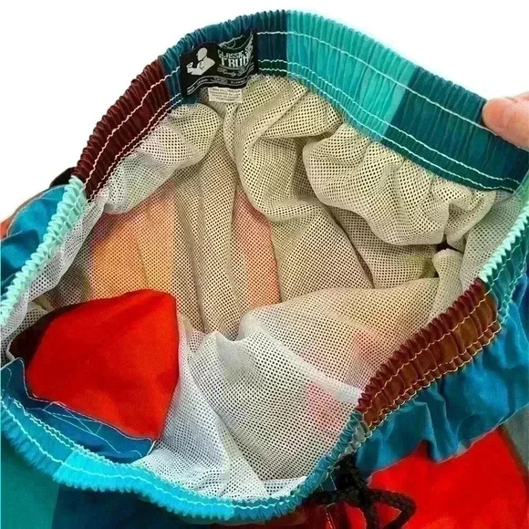 Rowdy Gentleman Block Parties Swim Trunks in Blue, NWT, Size Large - Picture 7 of 12